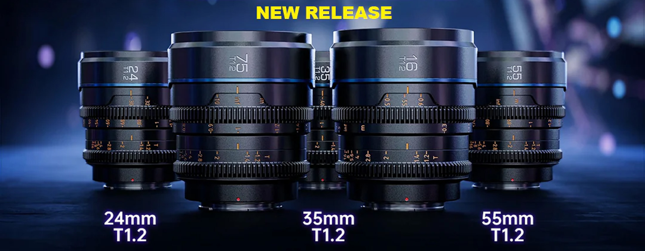 Sirui releases Night Walker 16mm and 75mm T1.2 S35 cine lens 